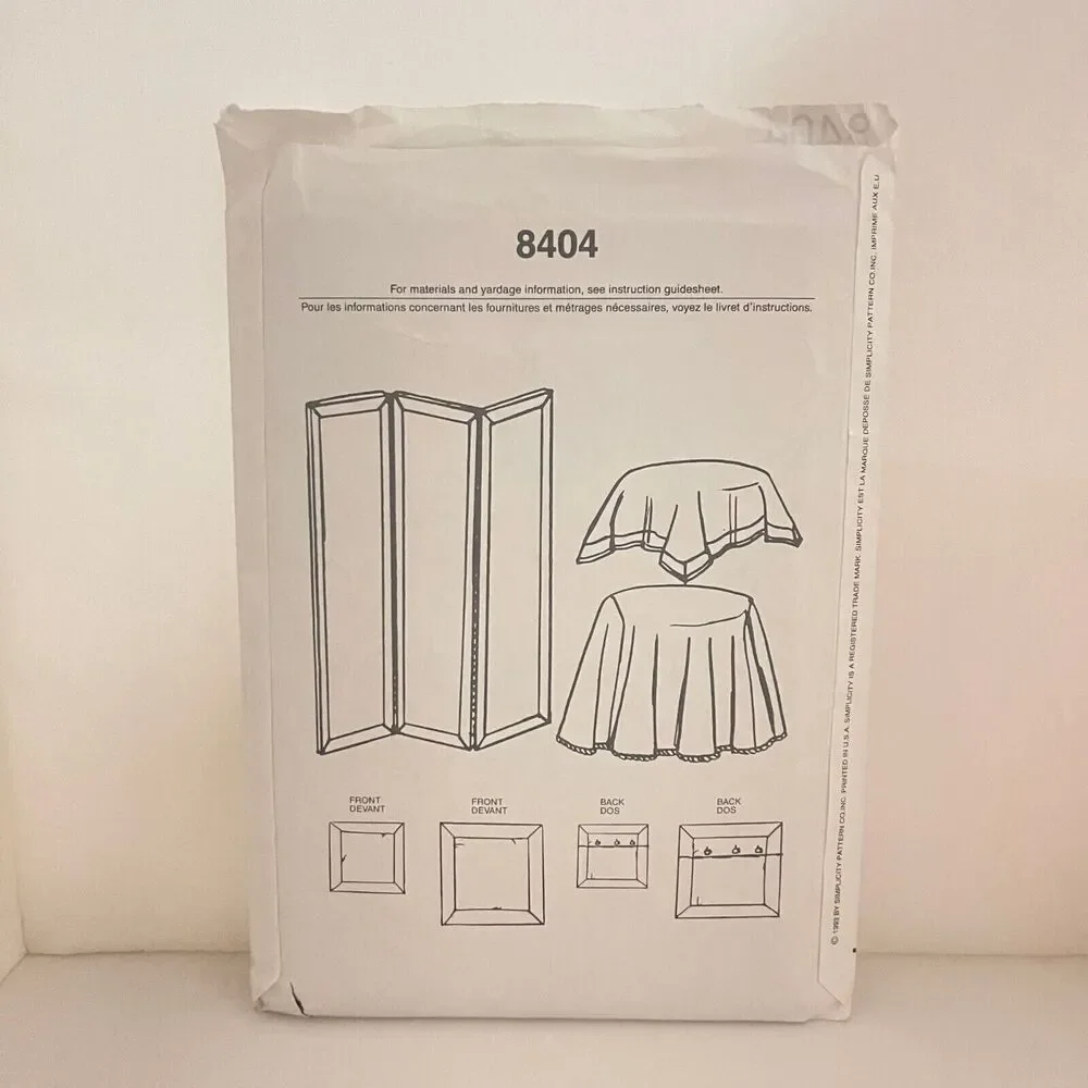 #8404 Simplicity House Decor Sofa Covers Sewing Pattern